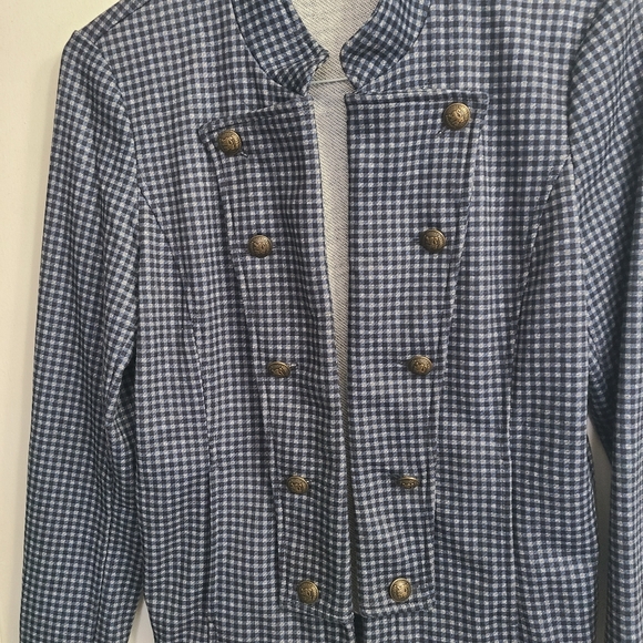Tommy Hilfiger Fashion Stylish Comfy Trendy Travel Plaid Blue/ Gray Jacket Sz M - Picture 7 of 7